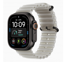 Apple Watch Ultra 4 GPS + Cellular 49mm Titan schwarz Ocean Armband halbtransparentes grau 64 GB